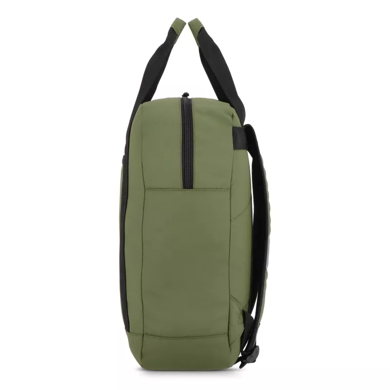 Plecak z powłoką PU, wykonany z materiału R-PET 600D, 27,5 x 12 x 37,5 cm, 12 l - Oliwkowa zieleń (LT95362-N0043)