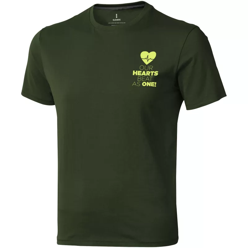 Męski T-shirt 160 g/m²  Elevate Life Nanaimo - Zieleń wojskowa (38011-ARMY GRE)