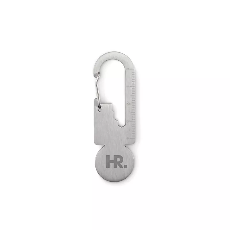 Brelok wielofunkcyjny z żetonem do wózka MULTIKEY - Srebrny (MO2337-14)