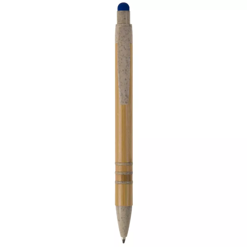Długopis bambusowo-słomkowy Stylus - beżowo / niebieski (LT87282-N5511)