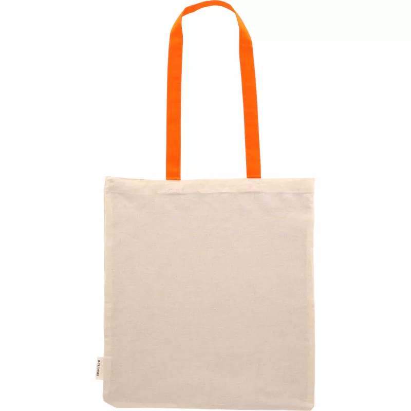 Torba bawełniana z długimi uszami, z recyklingu 140g/m2 CAMBRIDGE - pomarańczowy (545410)