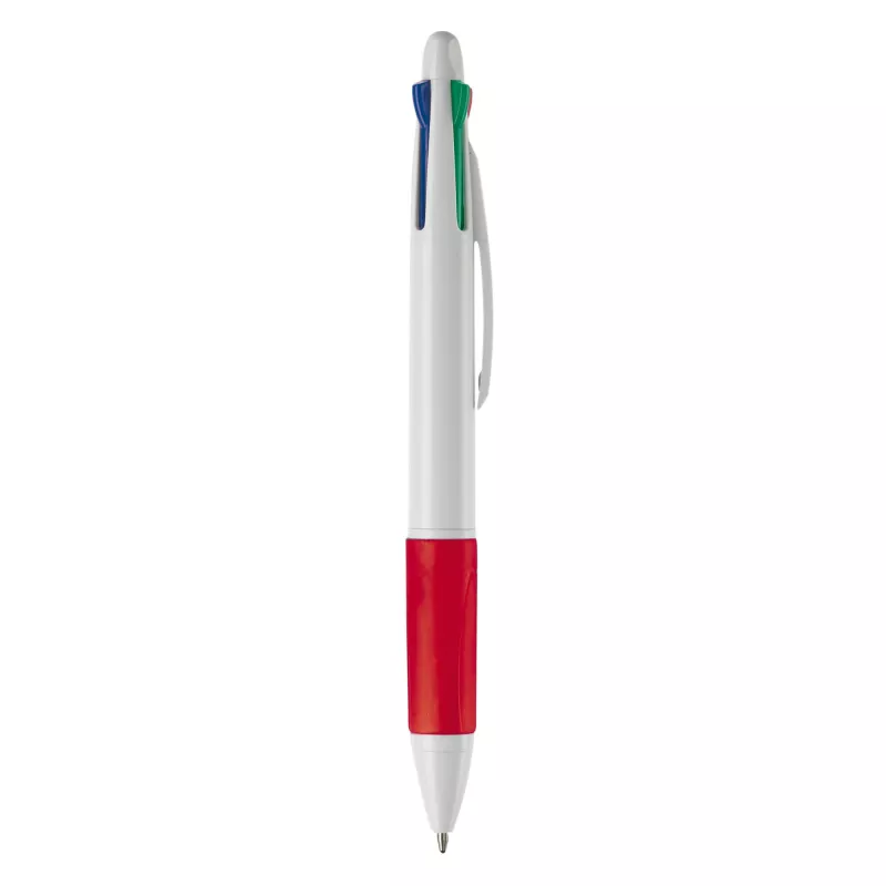 Długopis 4-kolorowy - biało / czerwony (LT87226-N0121)