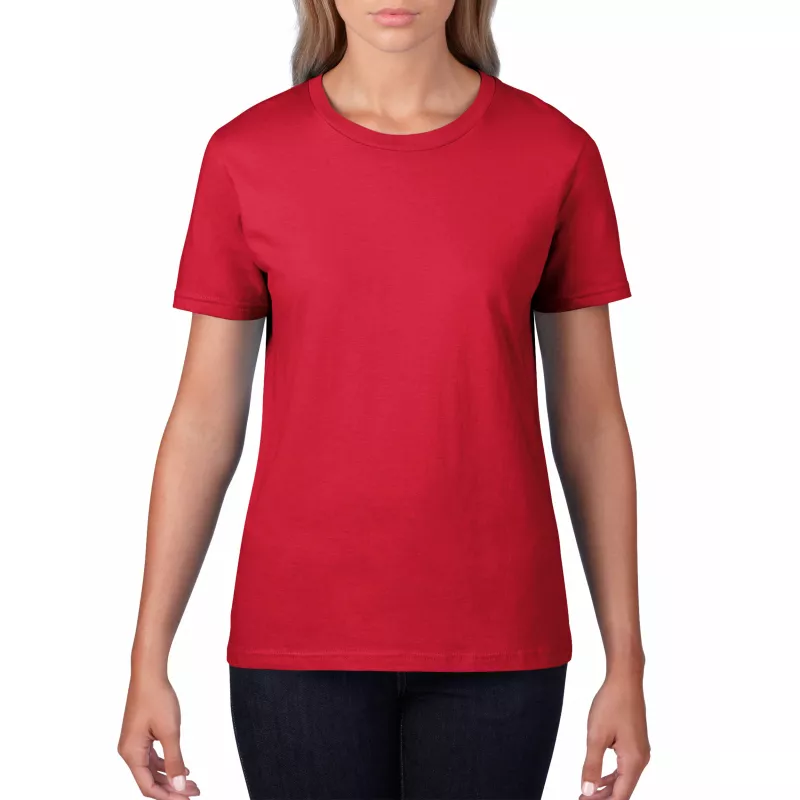 Koszulka bawełniana 185g/m² Gildan Premium Cotton® - DAMSKA - Red (4100L-RED)