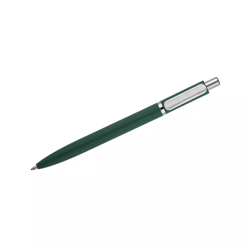 Długopis metalowy z powłoką typu soft touch ELMO - zielony (19084-05)
