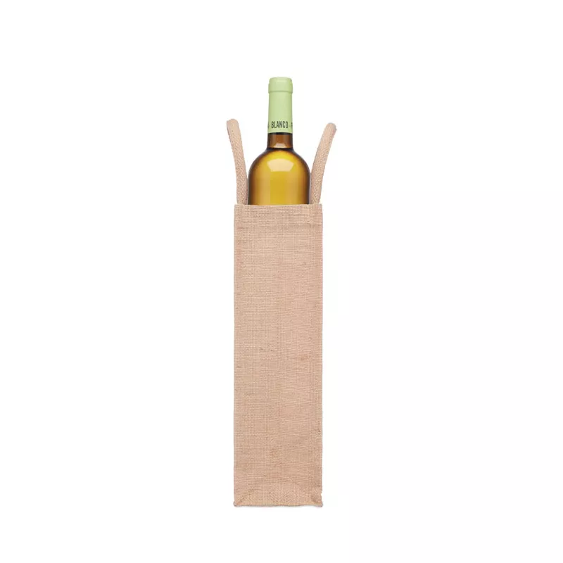 Torba na wino z juty 320 g/m² CAMPO DI VINO - Bezowy (MO6258-13)