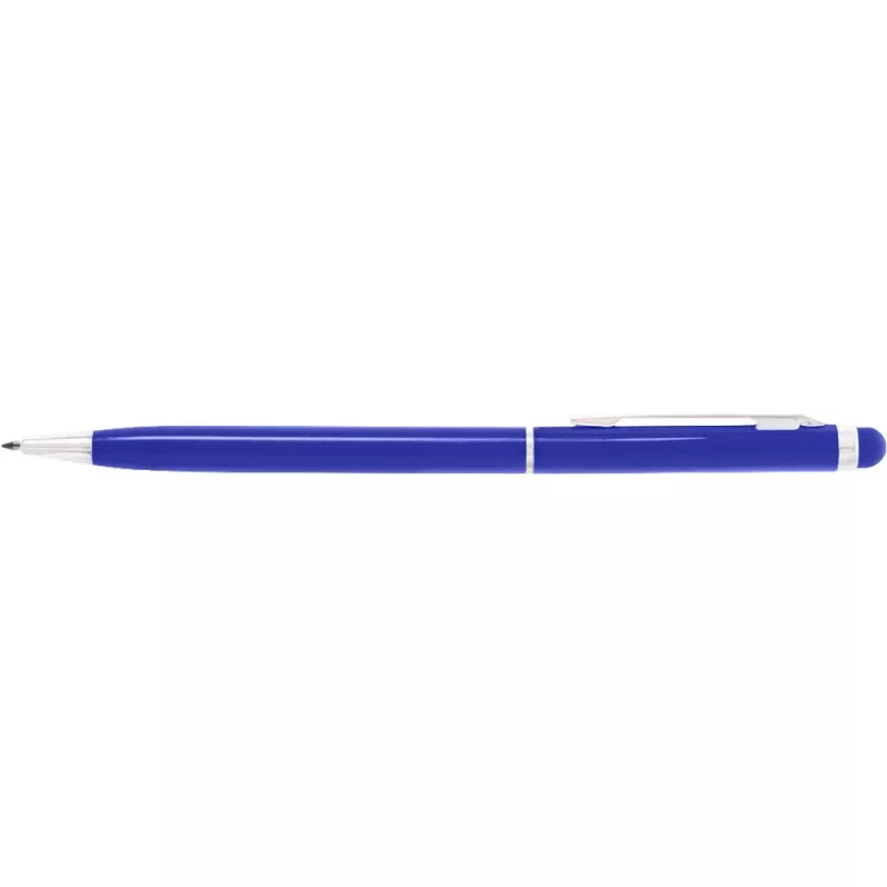Długopis metalowy błyszczący z touch pen-em | Raymond - niebieski (V1660-11)