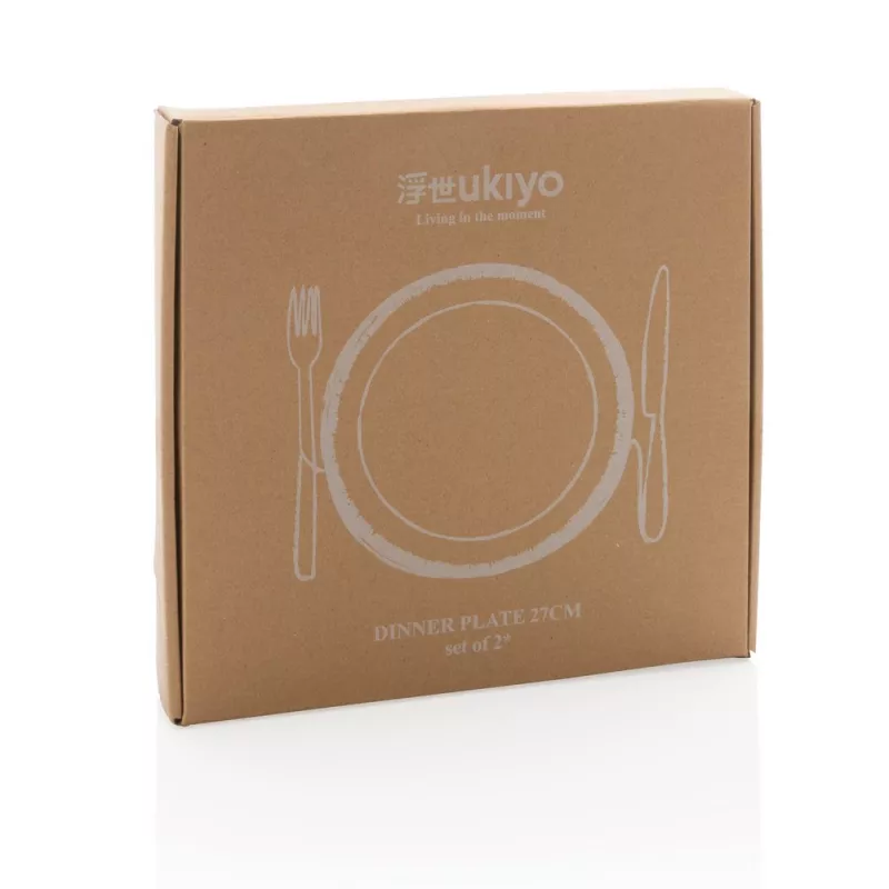 Zestaw talerzy Ukiyo, 2 el. - biały, czarny (P263.081)