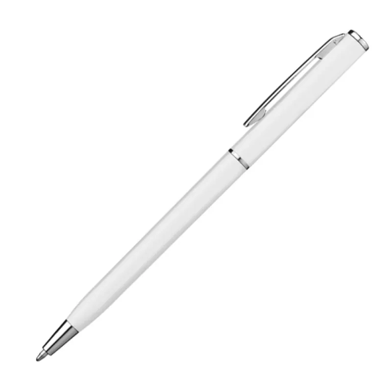 Długopis plastikowy z mechanizmem obrotowym - biały (1340506)