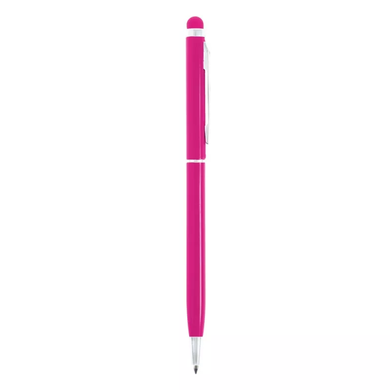 Długopis metalowy błyszczący z  touch pen-em | Raymond - różowy (V1660-21)