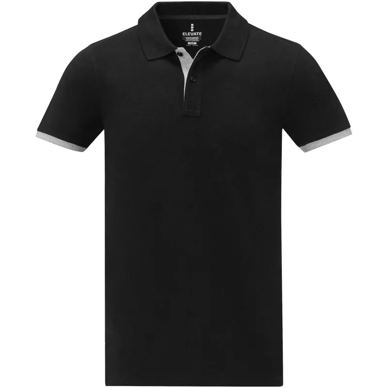 Męska koszulka polo duotone Morgan z krótkim rękawem - Czarny (38110-BLACK)