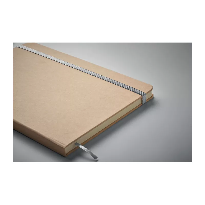 Notes A5 w okładce z kartonu 80 kartek w linię ROUTE - Srebrny (MO2580-14)