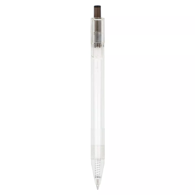 Długopis z R-PET - czarny transparentny (LT80562-N0402)