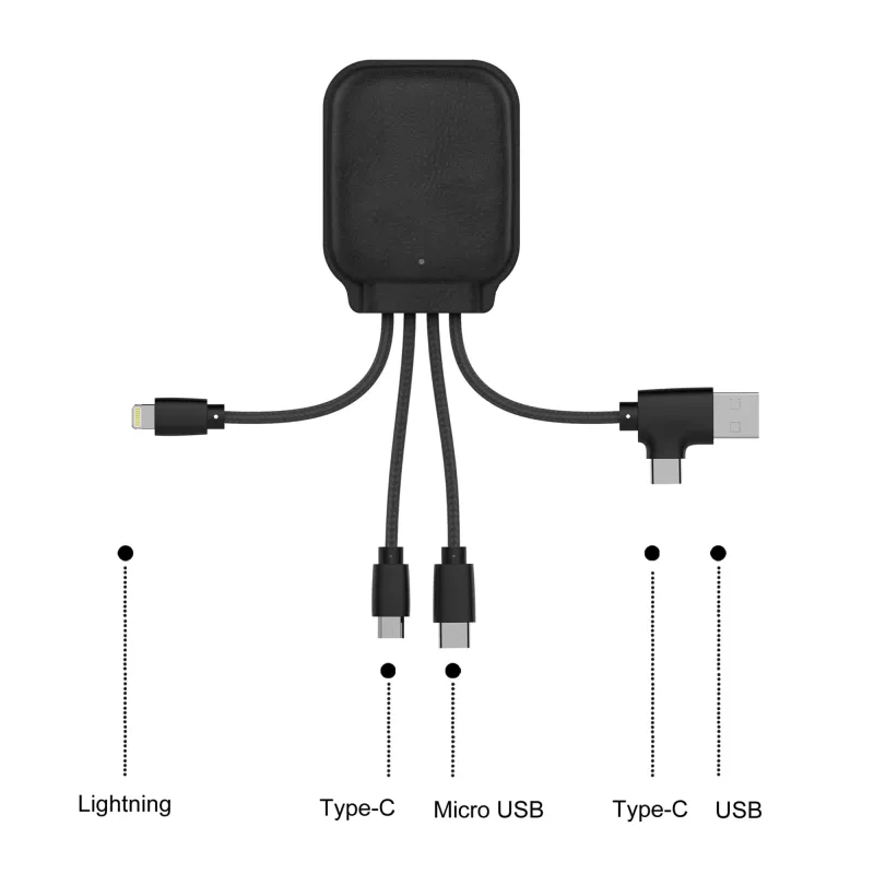 4001 | Xoopar Iné Gamma Charging cable with NFC and 3.000mAh Powerbank - czarny (LT41014-N0002)