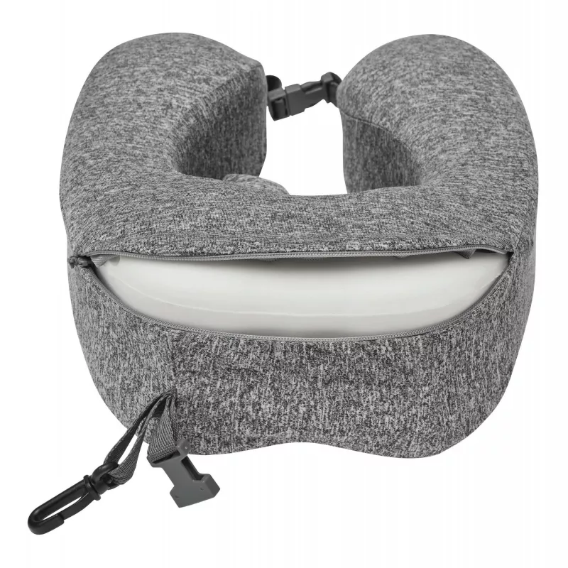 Poduszka podróżna z pianki memory - szary (56-0607020)