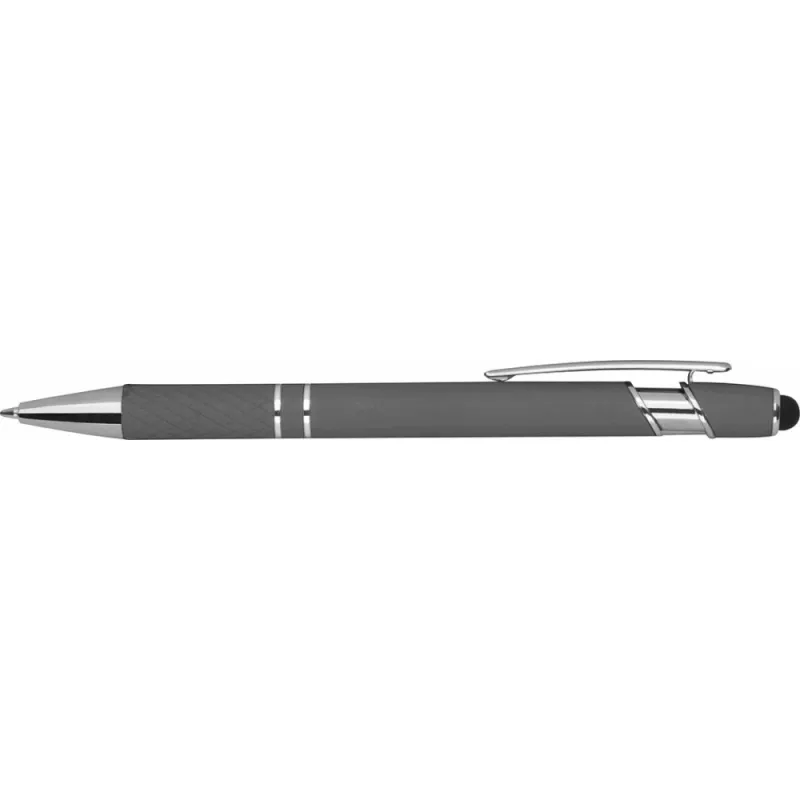 Długopis plastikowy touch pen - ciemnoszary (1368977)