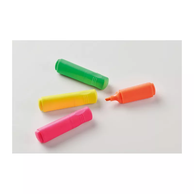 Zestaw 4 zakreślaczy w pudełku kraft HIGH4 - Bezowy (MO2812-13)