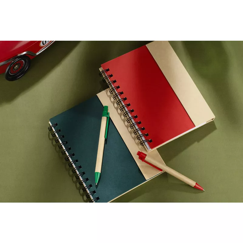 Notes kołowy B6 z długopisem MAGO - zielony (17585-05)