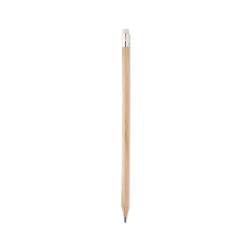 Ołówek z naturalnego drewna z gumką STOMP SHARP - Drewna (MO2248-40)