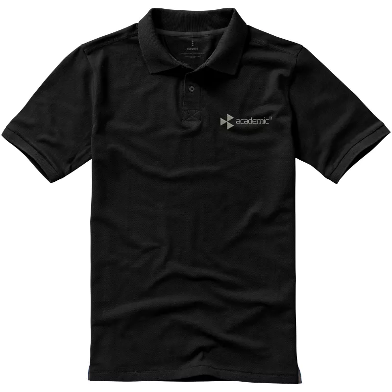 Męskie polo Calgary z krótkim rękawem - Czarny (38080-BLACK)