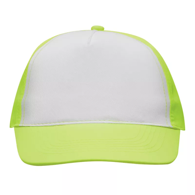 5 segmentowa czapka - biały, żółty (56-0701801)