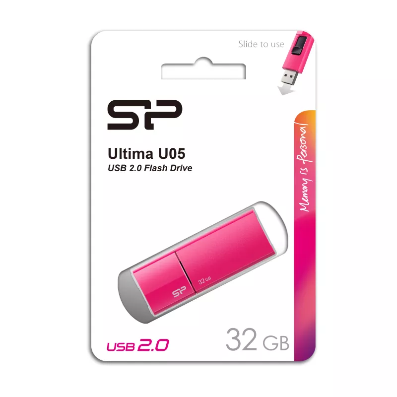 Pendrive Ultima U05, 32GB 2.0 Silicon Power - różowy (EG814411 32GB)