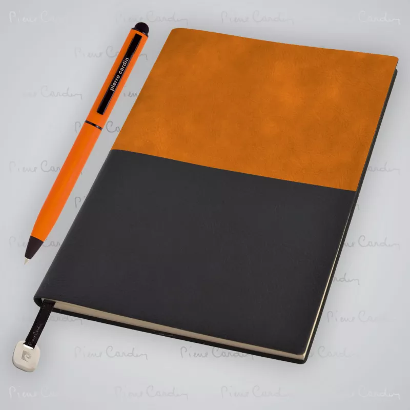 Notes A5 i długopis REPORTER Pierre Cardin - pomarańczowy (B3501204IP310)