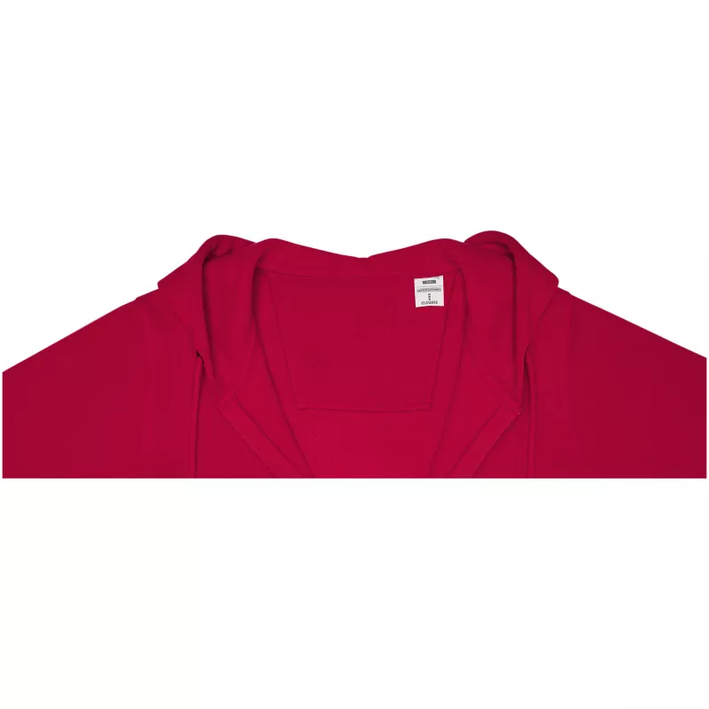 Damska bluza z kapturemTheron  z zamkiem błyskawicznym - Czerwony (38230-RED)