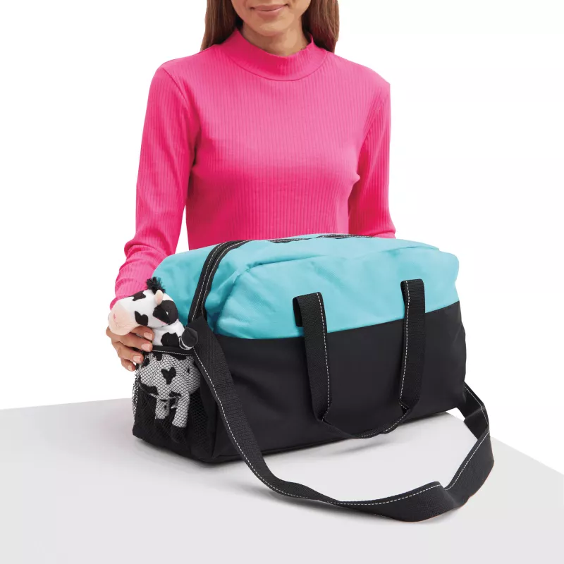 Sportowa torba - czarny, turkusowy (56-0808556)