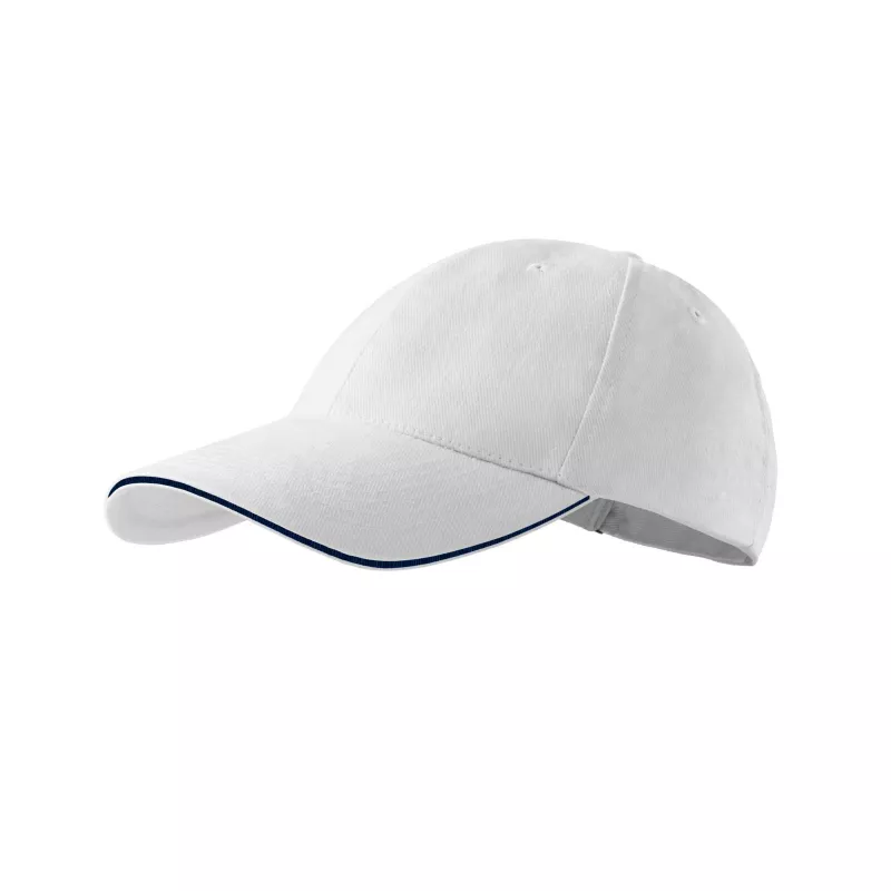 Reklamiowa czapka z daszkiem Malfini SANDWICH 6P 306 - Biały (ADLER306-BIAłY)