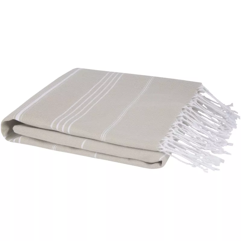 Anna bawełniany ręcznik hammam o gramaturze 180 g/m² i wymiarach 100 x 180 cm - Beżowy (11333502)