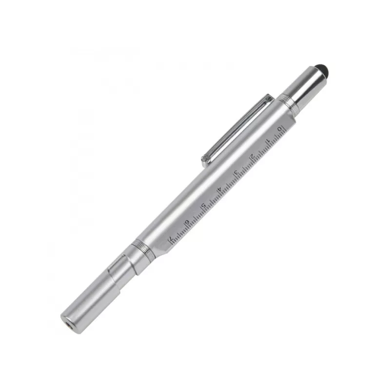 Długopis plastikowy 8w1 YORK - szary (087507)