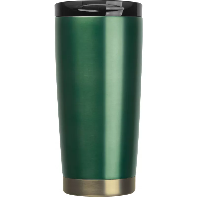 Kubek termiczny stalowy z recyklingu LA LOUVIERE MoLu 540 ml - ciemnozielony (535099)