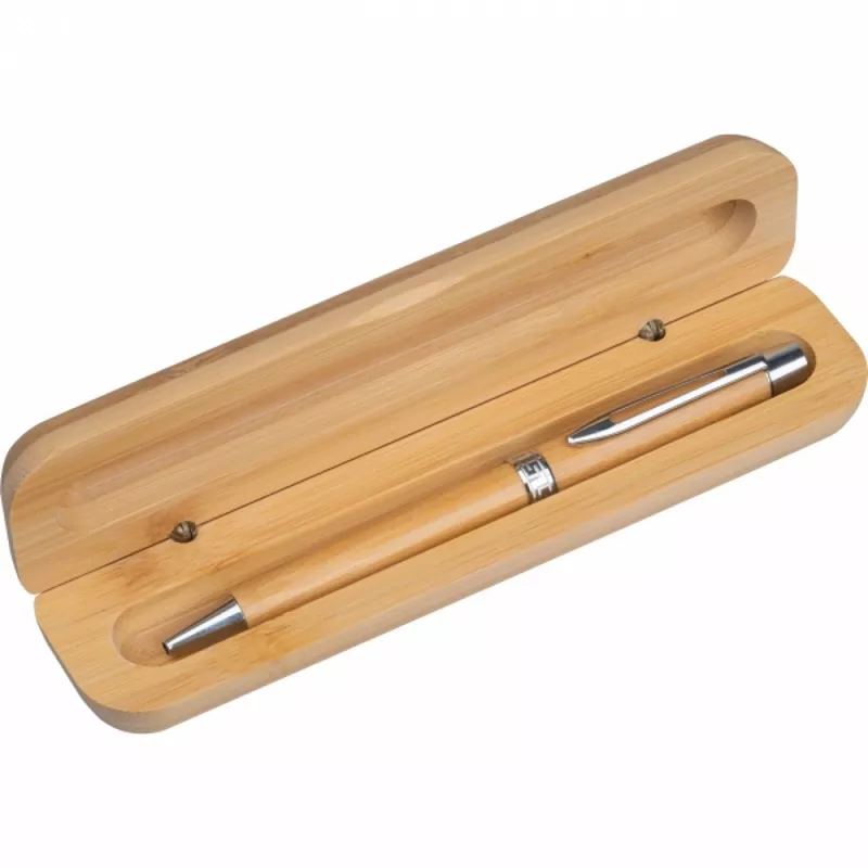 Długopis bambusowy w etui ROSEMARY - beżowy (1445313)