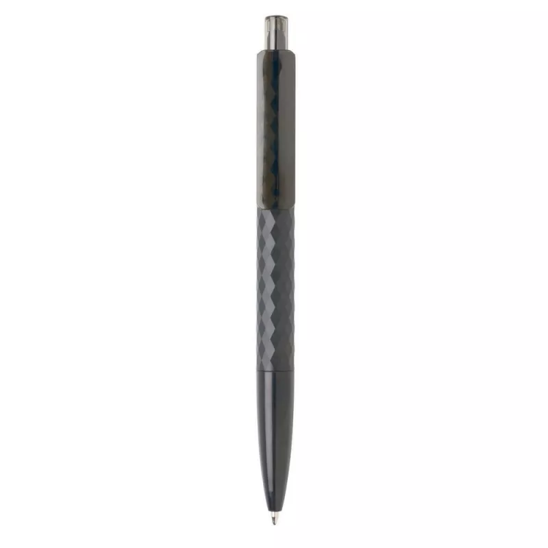Długopis z diamentowym wzorem i niemieckim wkładem Dokumental® - czarny (V1814-03)