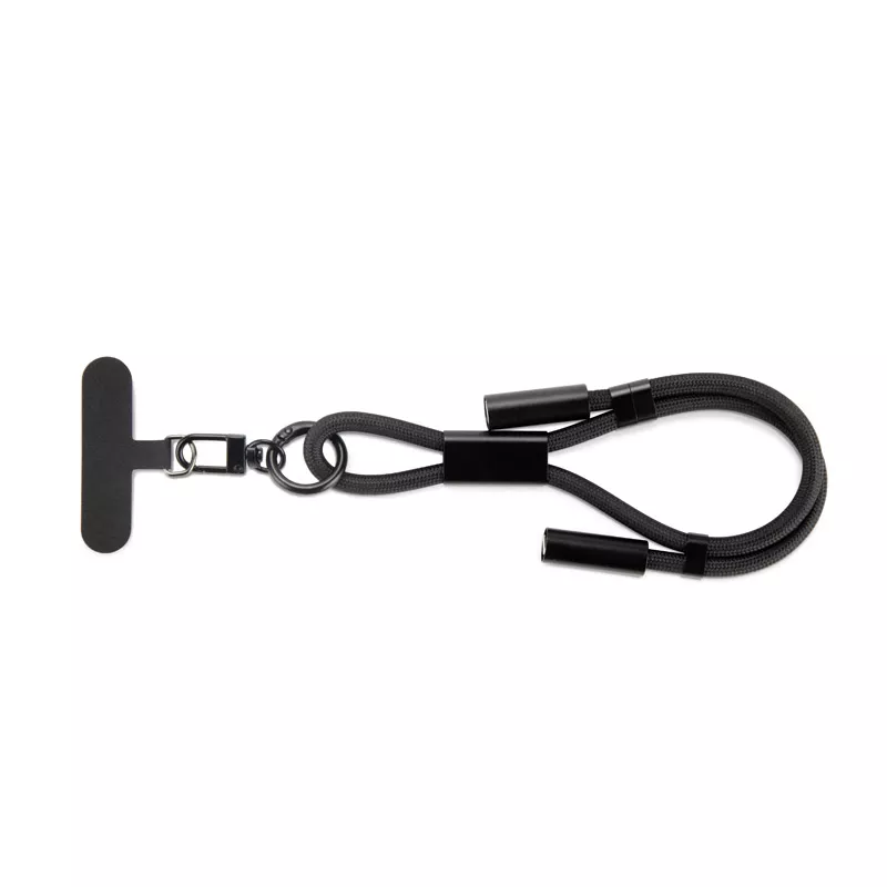 Smycz do telefonu z funkcją ładowania CHARD MINI 60W - czarny (09188-02)