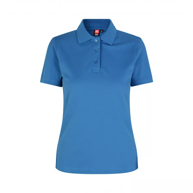 Koszulka bawełniana damska 210 g/m² ID Polo/stretch 527 - Turquoise (0527-TURQUOISE)