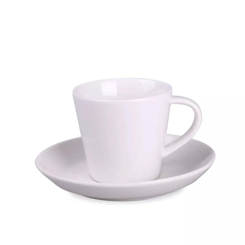 Filiżanka porcelanowa ze spodkiem Victor Bianco Set 120 ml - biały (C/255/120ml-BIAŁY)