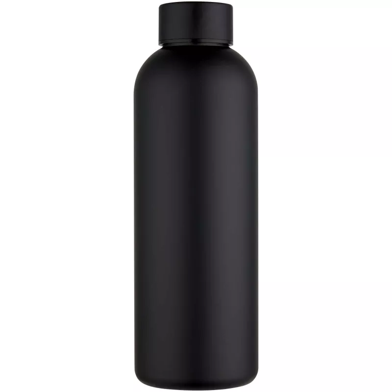 Spring jednościenna butelka na wodę o pojemności 750 ml wykonana ze stali nierdzewnej z recyklingu z certyfikatem RCS - Czarny (10092090)