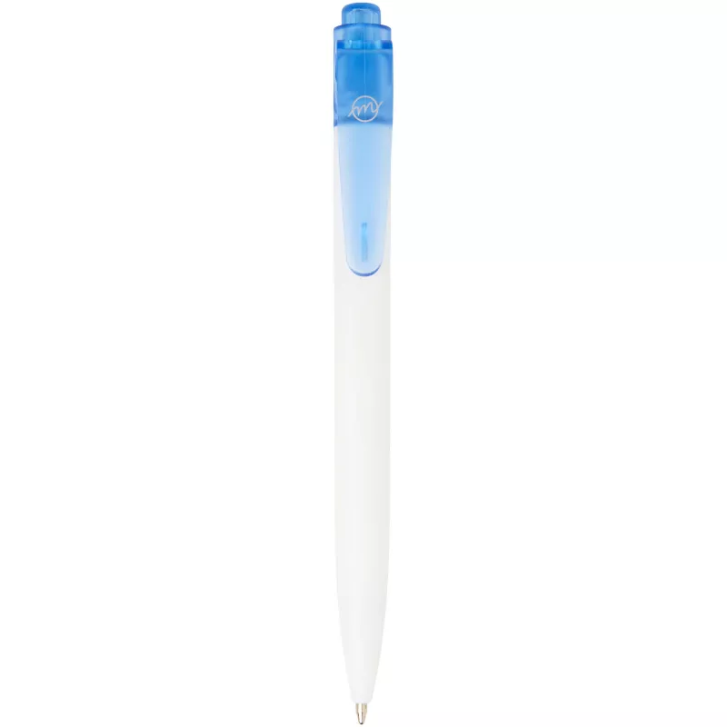 Thalaasa długopis z plastiku pochodzącego z oceanów - Biały-Niebieski przezroczysty (10786152)