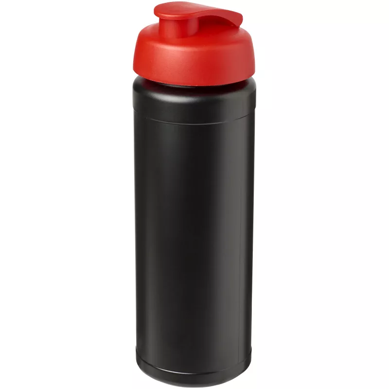 Bidon Baseline® Plus o pojemności 750 ml z wieczkiem zaciskowym i uchwytem - Czarny-Czerwony (21007414)