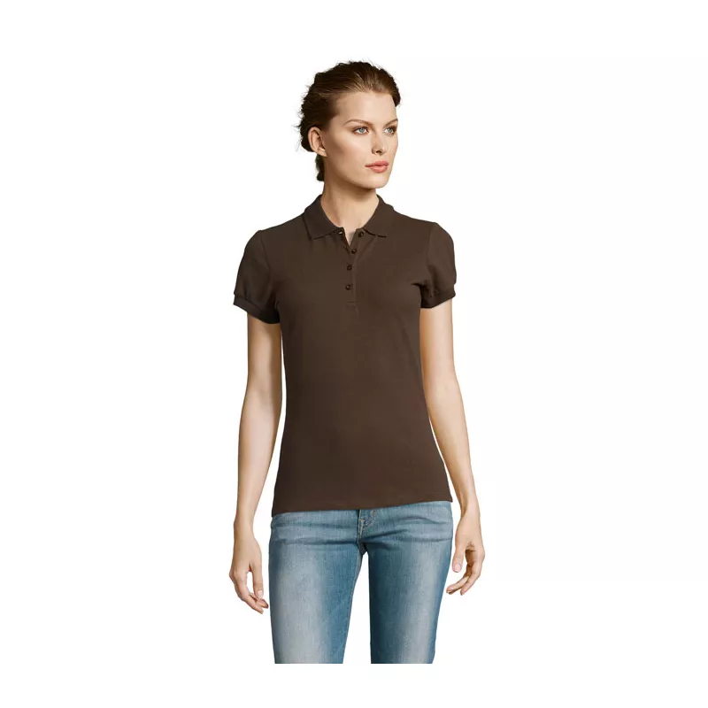 Koszulka polo damska piqué 210 g/m² Sol's PEOPLE - Chocolate (S11310-CH)