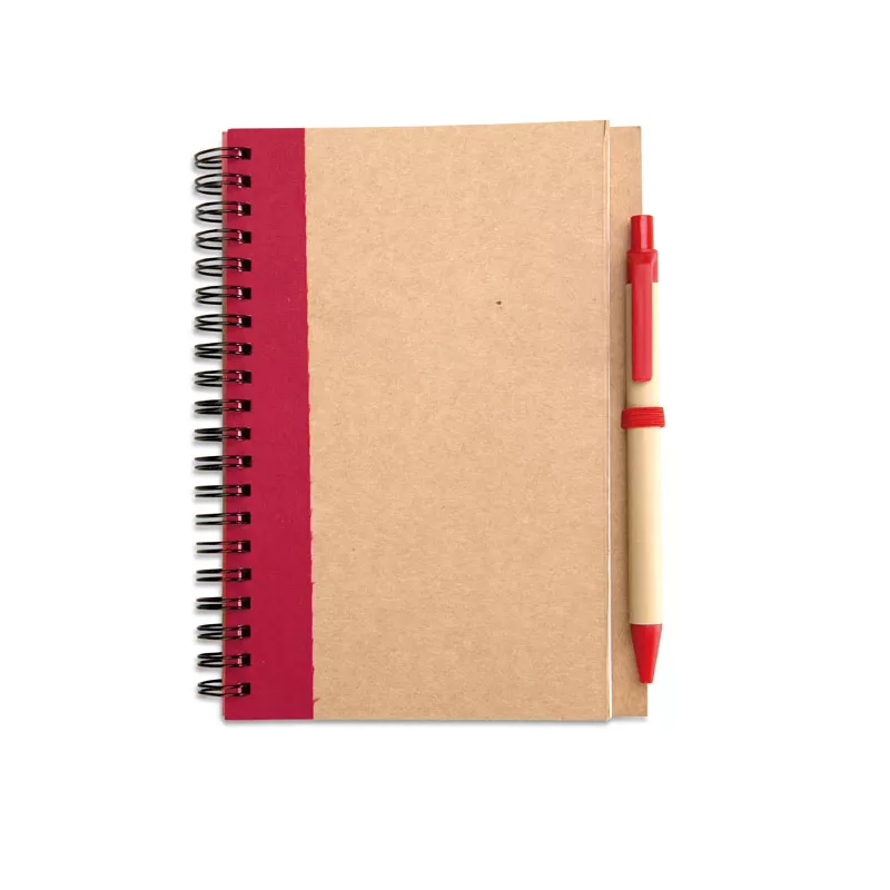 Notes B6 z długopisem 70 kartek gładkie SONORA PLUS - Czerwony (IT3775-05)