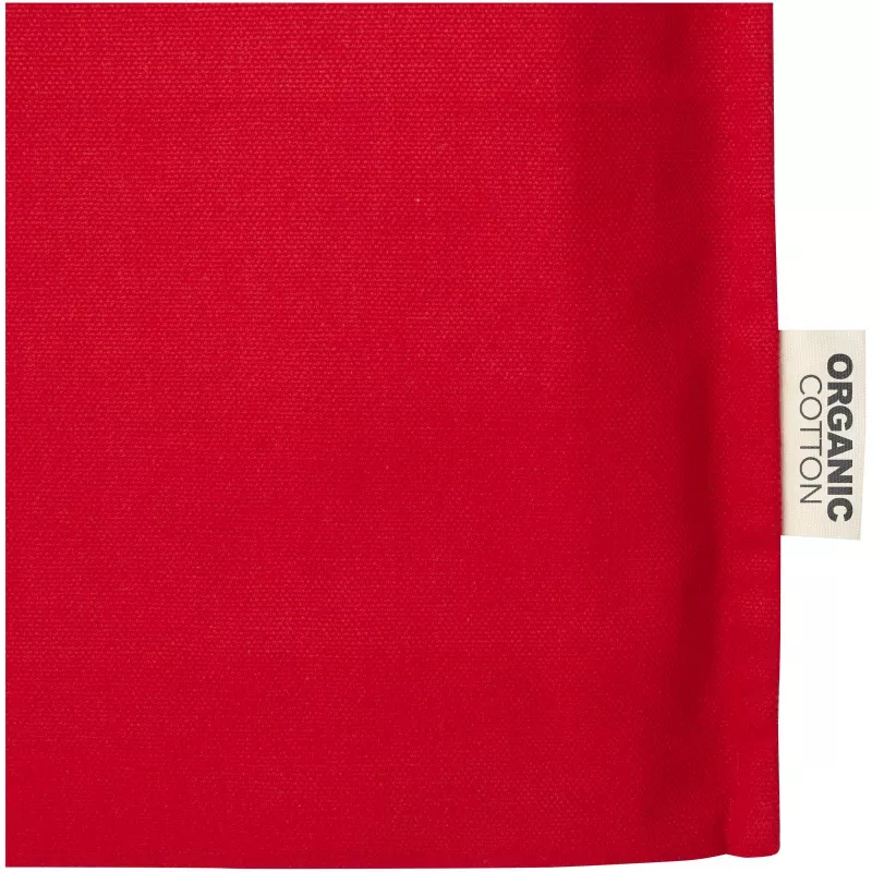 Odisha organiczna torba na zakupy z certyfikatem OCS o gramaturze 180 g/m² z pełnym dnem, 14 l  - Czerwony (12078321)