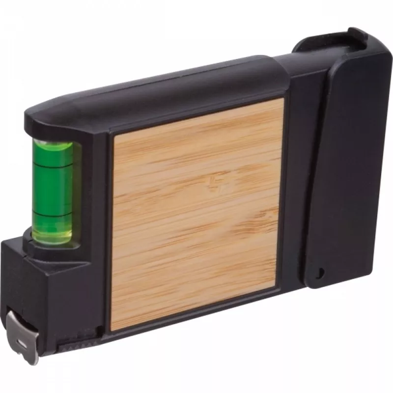 Miara 3m z poziomnicą i bitami HALIFAX - czarny (545203)