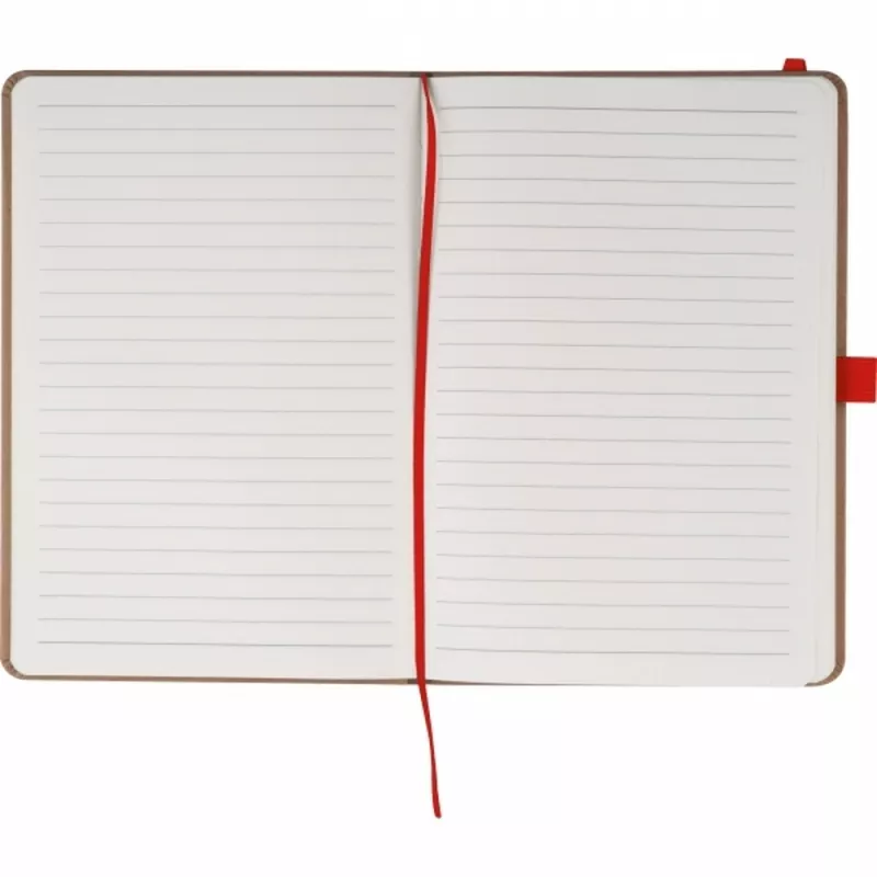 Notatnik A5 w linie z papieru z recyklingu BOURNEMOUTH - czerwony (528305)