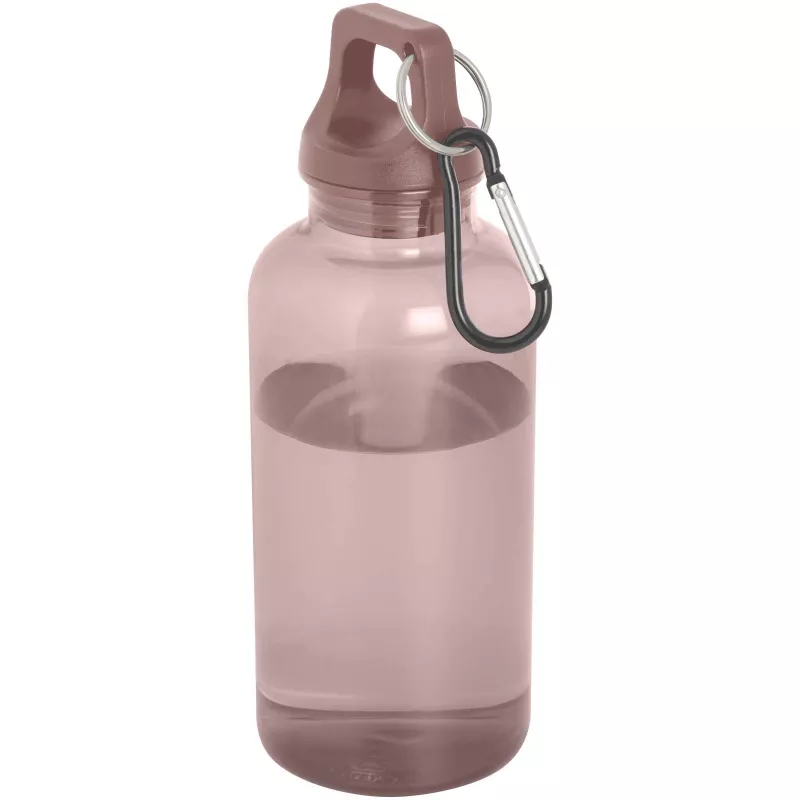 Oregon butelka na wodę o pojemności 400 ml z karabińczykiem wykonana z tworzyw sztucznych pochodzących z recyklingu z certyfi - Dusty Pink (10077840)