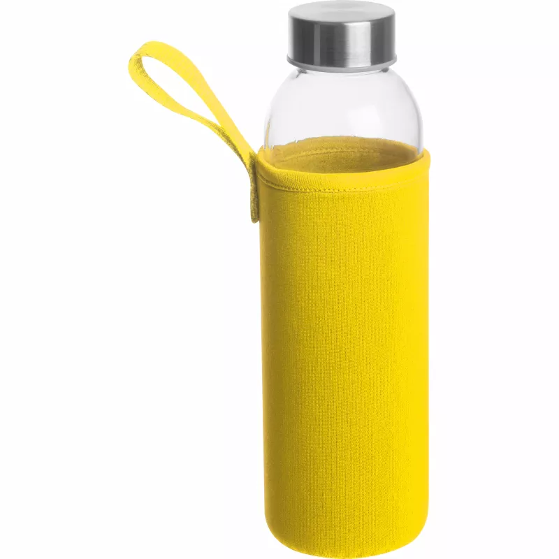Butelka reklamowa szklana Klagenfurt 500 ml - żółty (084208)