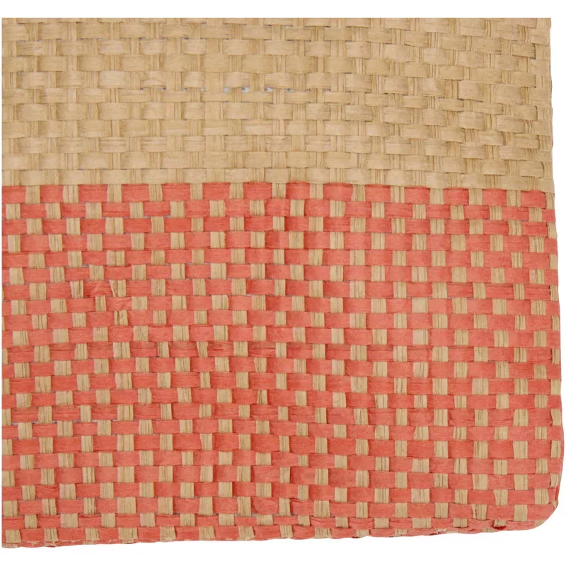 Rhythm - saszetka z papieru słomianego zapinana na zamek, pojemność: 3 litry - Brick (13015432)