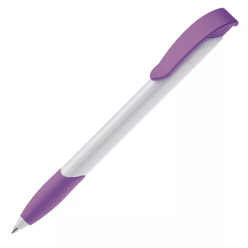 Długopis Apollo (kolor nietransparentny) - biało / purpurowy (LT87100-N0172)