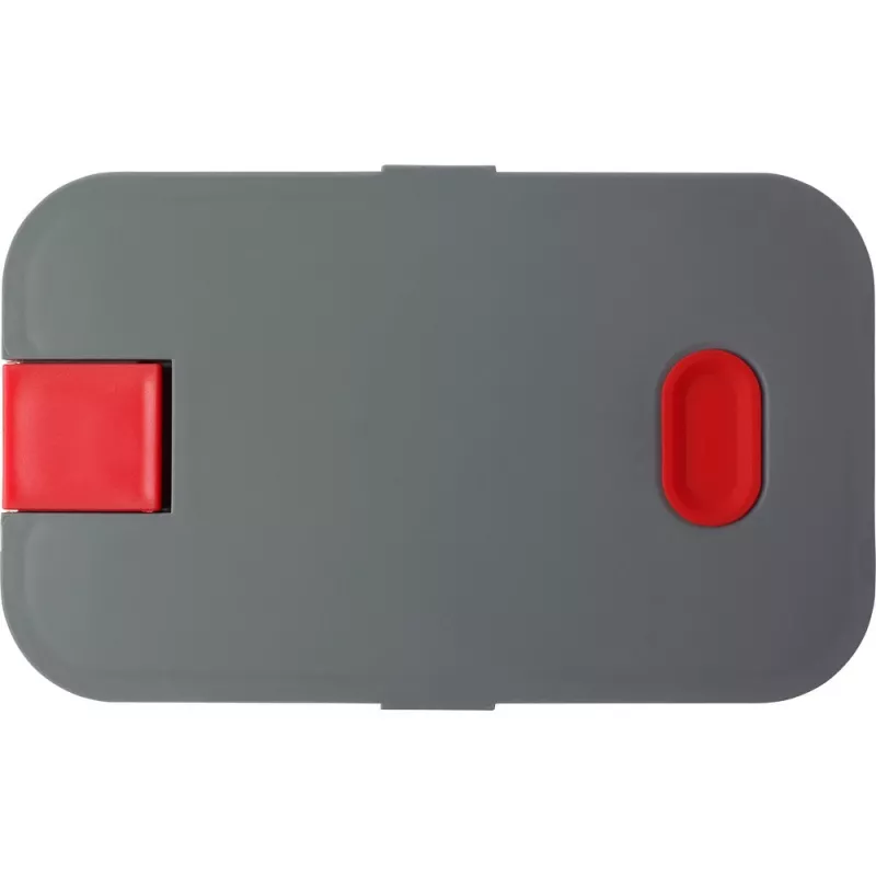 Pudełko śniadaniowe 850 ml, stojak na telefon - czerwony (V7980-05)